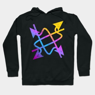 colorful abstract arrow illustration Hoodie